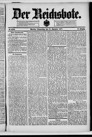 Der Reichsbote vom 25.11.1909