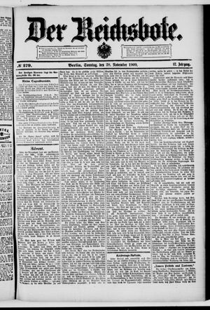Der Reichsbote vom 28.11.1909