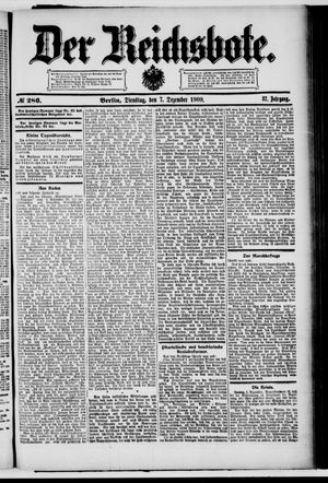 Der Reichsbote vom 07.12.1909