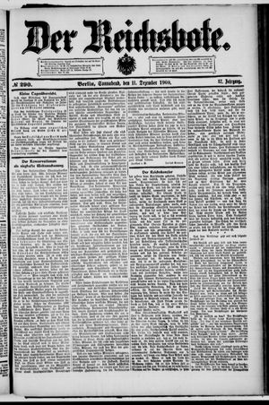 Der Reichsbote vom 11.12.1909
