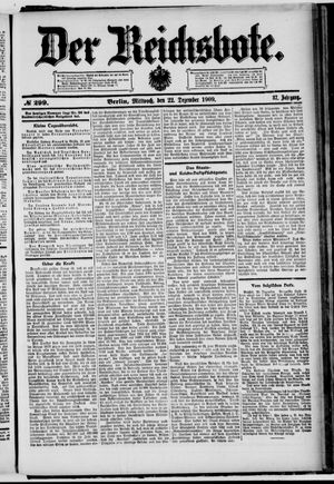 Der Reichsbote vom 22.12.1909