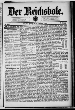 Der Reichsbote vom 24.12.1909