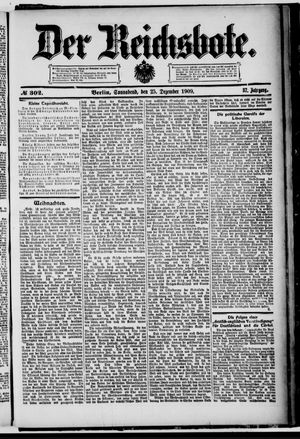 Der Reichsbote vom 25.12.1909