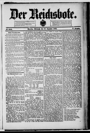 Der Reichsbote vom 29.12.1909