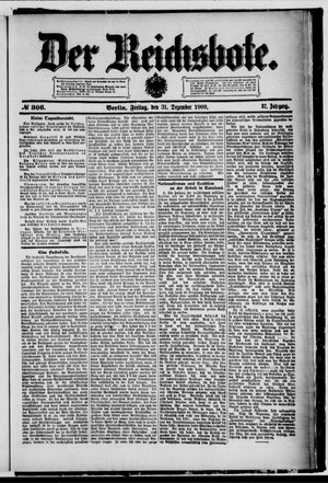 Der Reichsbote vom 31.12.1909