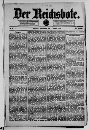 Der Reichsbote on Jan 1, 1910