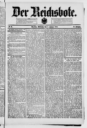 Der Reichsbote on Jan 5, 1910