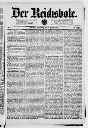 Der Reichsbote vom 06.01.1910