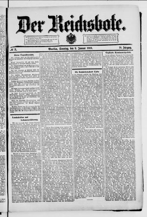 Der Reichsbote on Jan 9, 1910
