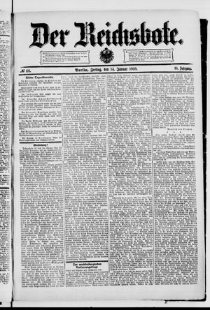 Der Reichsbote vom 14.01.1910
