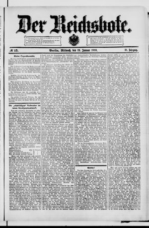 Der Reichsbote vom 19.01.1910