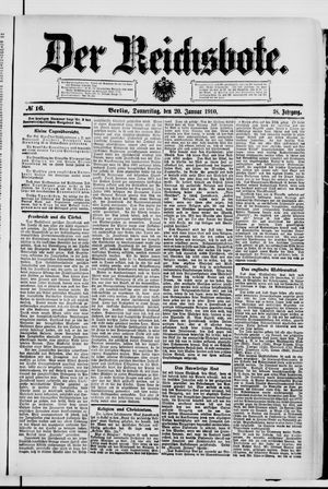 Der Reichsbote vom 20.01.1910