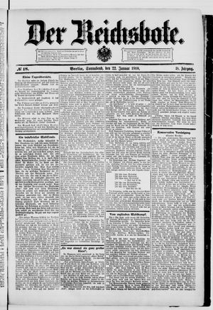 Der Reichsbote on Jan 22, 1910