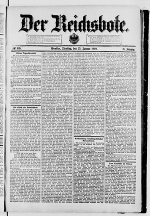 Der Reichsbote vom 25.01.1910