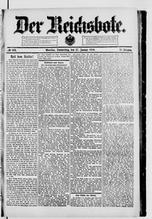 Der Reichsbote vom 27.01.1910
