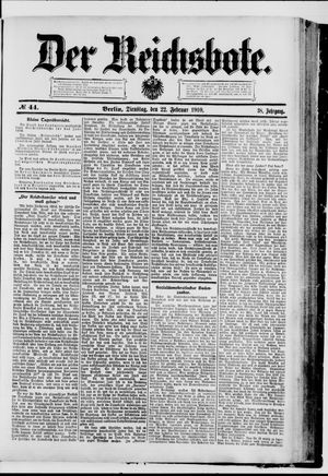 Der Reichsbote vom 22.02.1910
