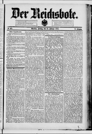 Der Reichsbote on Feb 25, 1910