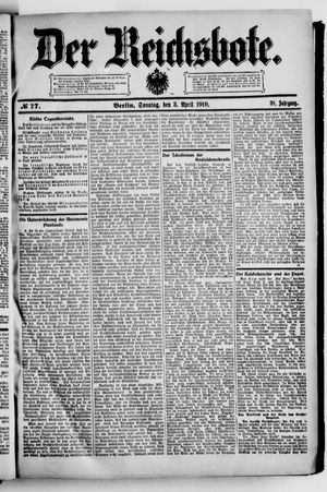 Der Reichsbote vom 03.04.1910