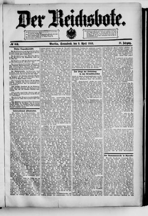 Der Reichsbote vom 09.04.1910