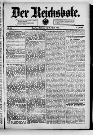 Der Reichsbote vom 20.04.1910