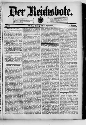Der Reichsbote vom 24.04.1910