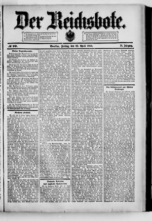 Der Reichsbote vom 29.04.1910