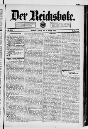 Der Reichsbote vom 05.08.1910