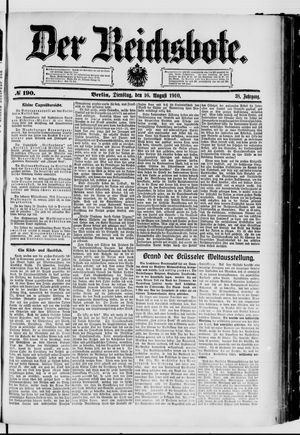 Der Reichsbote vom 16.08.1910
