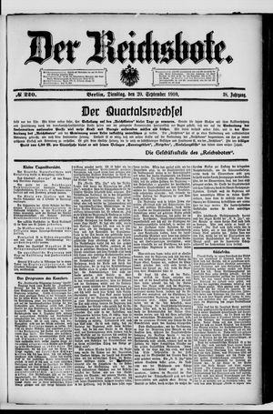 Der Reichsbote vom 20.09.1910
