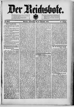 Der Reichsbote vom 10.11.1910