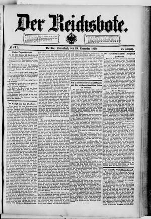 Der Reichsbote vom 19.11.1910