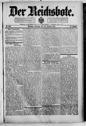 Der Reichsbote vom 24.01.1911