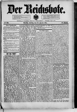 Der Reichsbote vom 27.01.1911