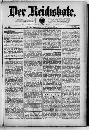 Der Reichsbote vom 28.01.1911