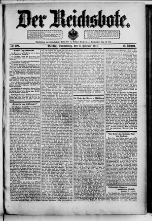 Der Reichsbote vom 02.02.1911