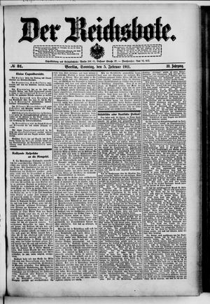 Der Reichsbote vom 05.02.1911