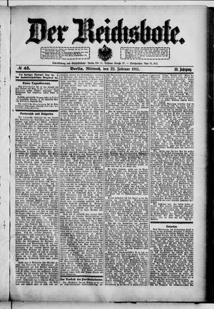 Der Reichsbote vom 22.02.1911