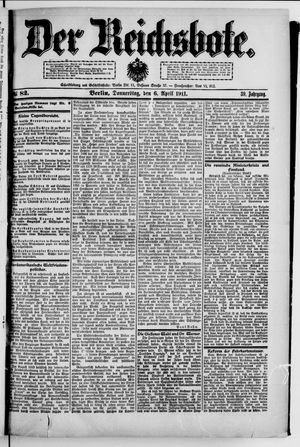 Der Reichsbote vom 06.04.1911