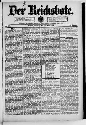Der Reichsbote vom 16.04.1911