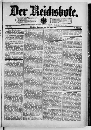 Der Reichsbote vom 30.04.1911