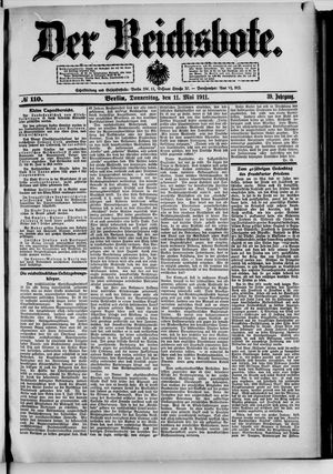 Der Reichsbote vom 11.05.1911