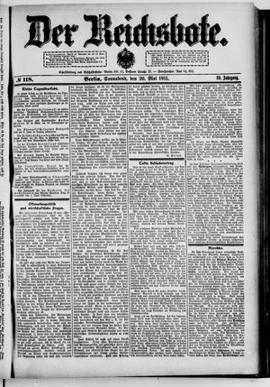 Der Reichsbote vom 20.05.1911