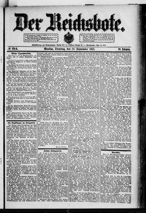 Der Reichsbote vom 12.09.1911