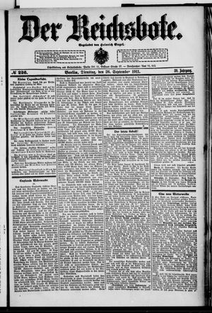 Der Reichsbote vom 26.09.1911