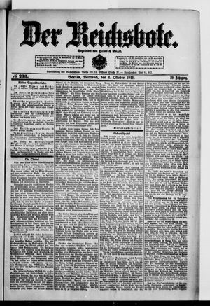 Der Reichsbote vom 04.10.1911