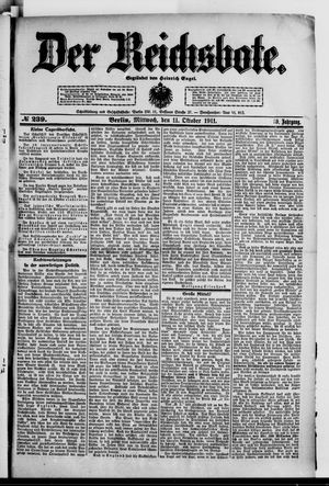 Der Reichsbote vom 11.10.1911