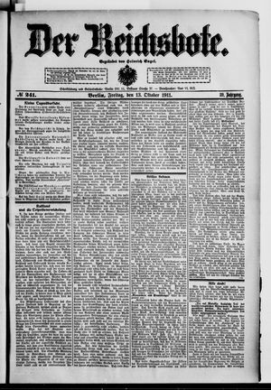 Der Reichsbote vom 13.10.1911