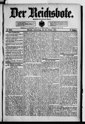 Der Reichsbote vom 26.10.1911