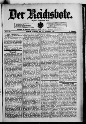 Der Reichsbote vom 26.11.1911