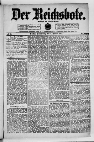 Der Reichsbote vom 04.01.1912